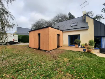Extension ossature bois 20m2